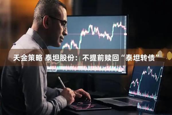天金策略 泰坦股份：不提前赎回“泰坦转债”