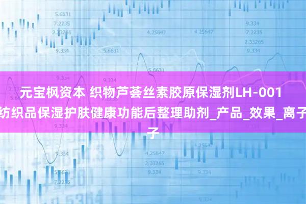 元宝枫资本 织物芦荟丝素胶原保湿剂LH-001 纺织品保湿护肤健康功能后整理助剂_产品_效果_离子